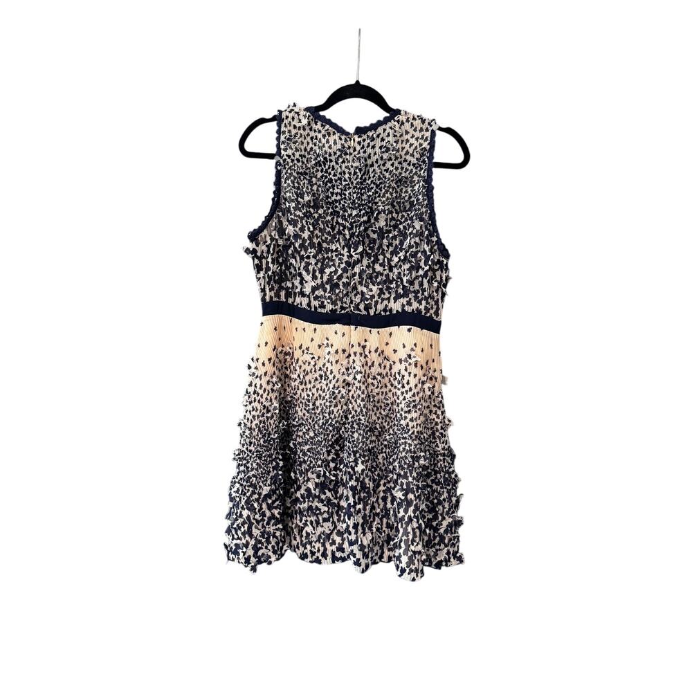 Foxiedox Mariposa 3D Butterfly Mini Dress | Women's Size L | Cream Navy - Picture 3 of 4